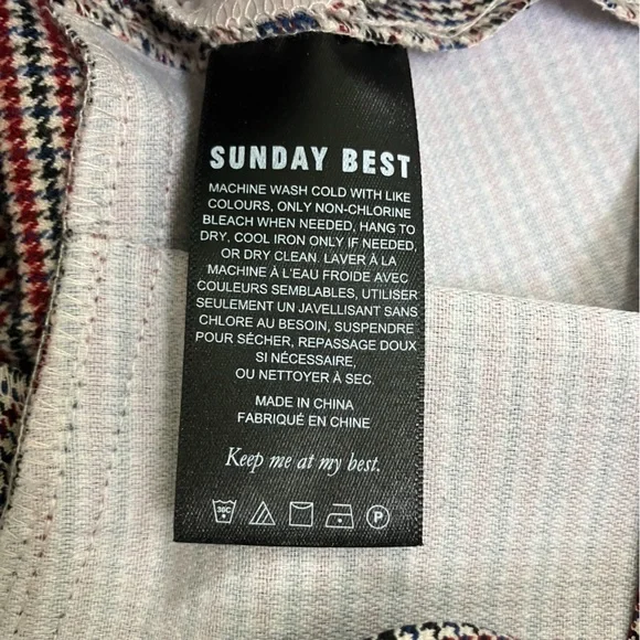 Aritzia Sunday Best Tartine mini houndstooth long sleeve dress - Picture 11 of 12